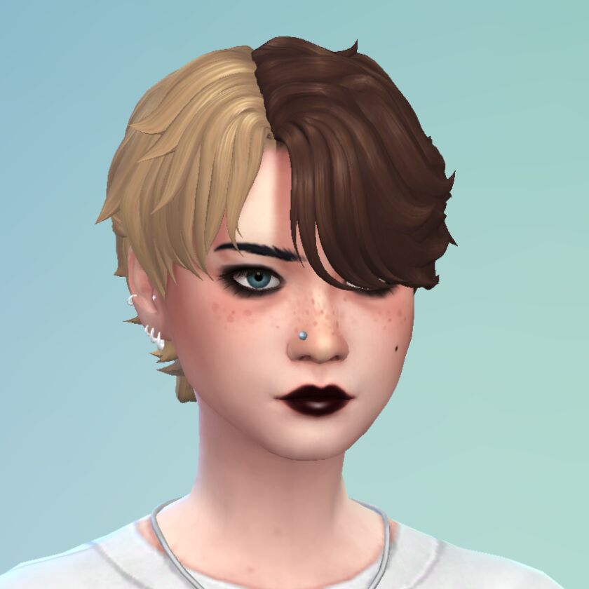@Simandy's Alex Hair - Split Dye 1 @Simandy’s Alex Hair – Split Dye Sims 4 CC