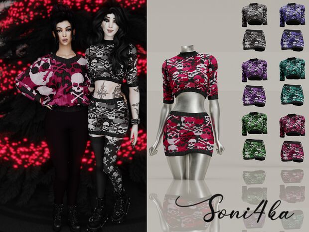 Skull Knit Collection by Soni4Ka 2 sims 4 cc skull knit collection by soni4ka 3