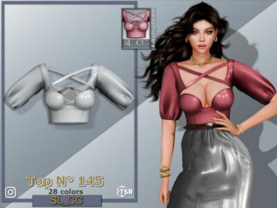 Stylish SL Top 145 by SL CCSIMS Sims 4 CC