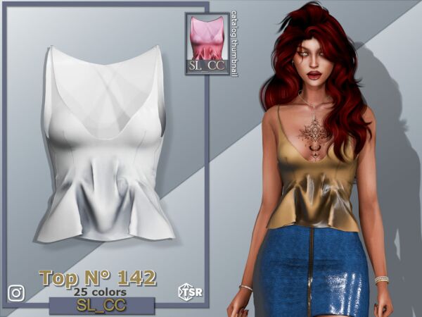 Stylish Female Top SL_Top_142 1 Stylish Female Top SL_Top_142 Sims 4 CC
