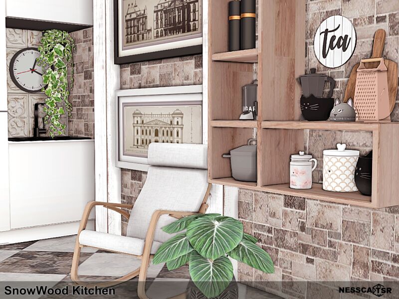 Snowwood Kitchen 6 sims 4 cc snowwood kitchen 6