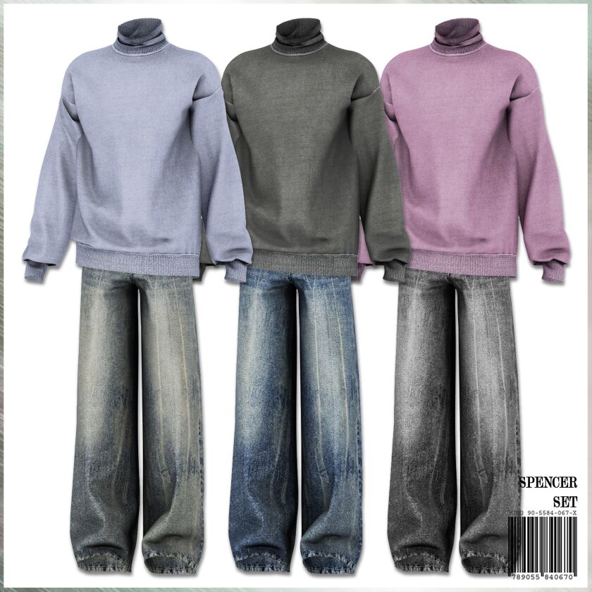 Spencer Set - New Mesh Release 1 Spencer Set – New Mesh Release Sims 4 CC