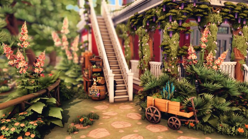 Charming Spring Cottage Design 7 sims 4 cc spring cottage by plumbobkingdom 3
