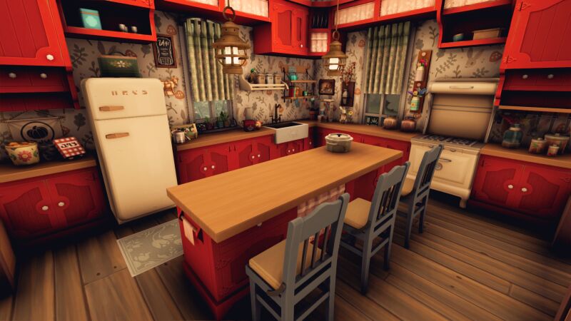 Charming Spring Cottage Design 3 sims 4 cc spring cottage by plumbobkingdom 5