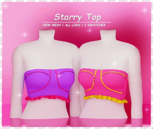 Starry Tank-Top ♡ By Irisarity 1 Starry Tank-Top ♡ By Irisarity Sims 4 CC