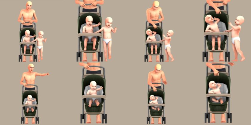 Charming Stroller Poses for Your Sims 2 sims 4 cc stroller poses by legacythesims 2
