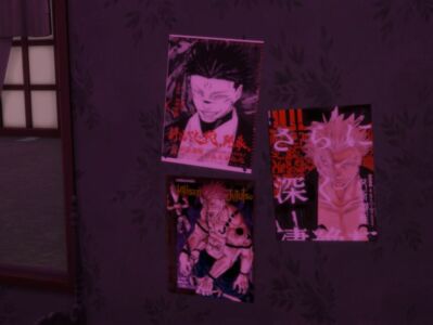 Sukuna’s Posters Sims 4 CC
