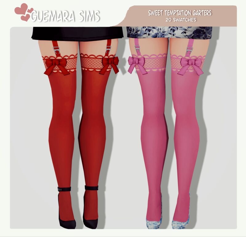 Sweet Temptation Garters (+ Swatches) By Guemara 2 sims 4 cc sweet temptation garters swatches by guemara 2