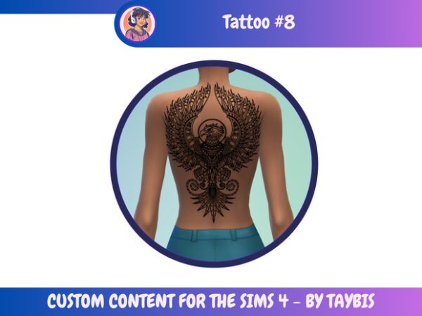Tattoo 08 By Taybis 1 Tattoo 08 By Taybis Sims 4 CC