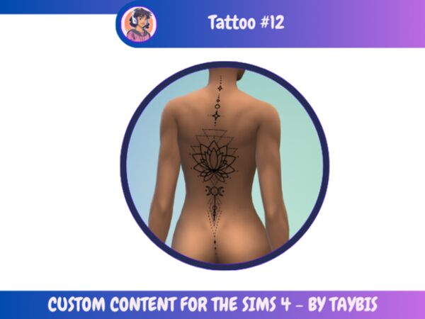 Tattoo 12 By Taybis 1 Tattoo 12 By Taybis Sims 4 CC