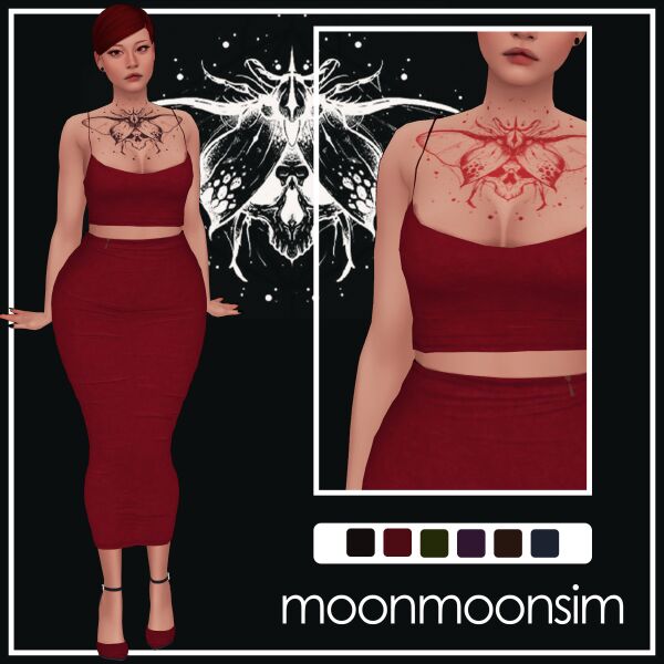 Stunning Tattoo N195 by Moonmoonsim 1 Stunning Tattoo N195 by Moonmoonsim Sims 4 CC