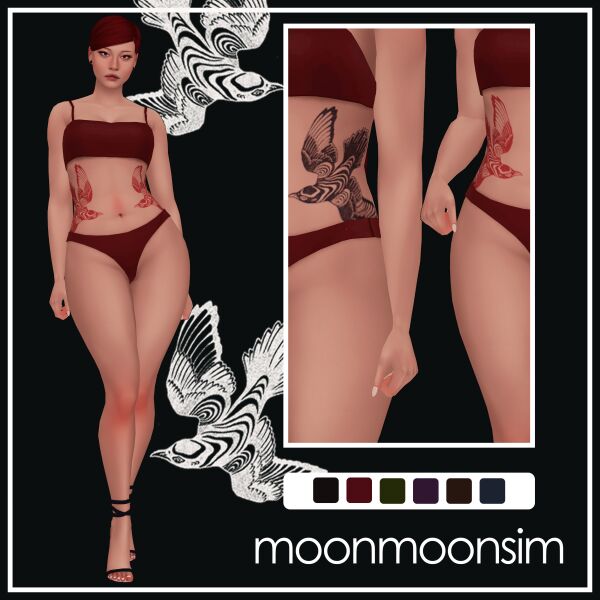 Stunning Tattoo N196 by Moonmoonsim 1 Stunning Tattoo N196 by Moonmoonsim Sims 4 CC