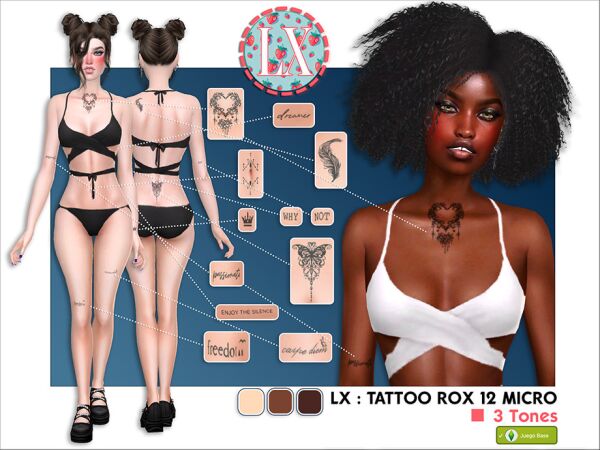 Tattoo ROX by Eleyequix 1 Tattoo ROX by Eleyequix Sims 4 CC