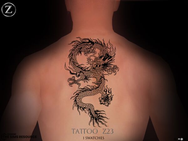 Tattoo Z23 by Zenx 1 Tattoo Z23 by Zenx Sims 4 CC