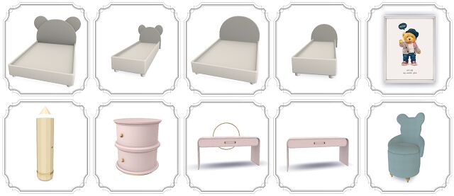 Teddy Bear Kids Room Set 2 sims 4 cc teddy bear kids room set by rubyred 5