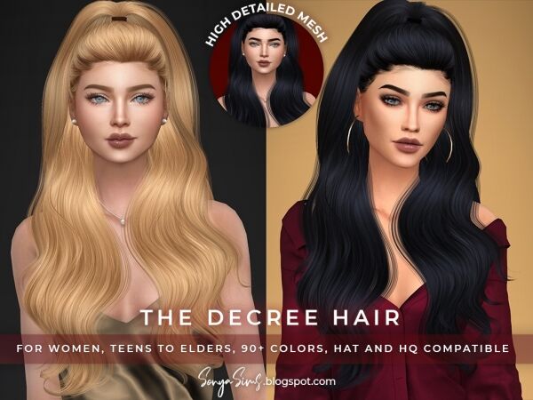 The Decree Hair 1 The Decree Hair Sims 4 CC