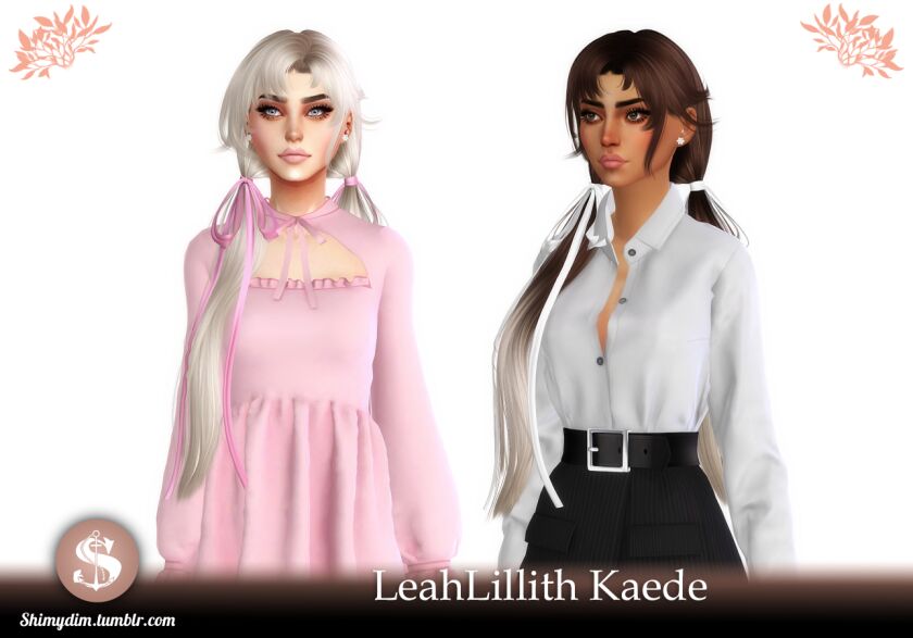 Leahlillith Kaede + Ombre for TS4 1 Leahlillith Kaede + Ombre for TS4 Sims 4 CC
