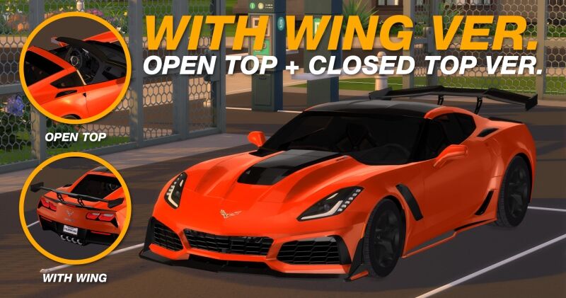 2019 Chevrolet Corvette ZR1 by Tyler Winston Cars 4 sims 4 cc tyler winston cars 2019 chevrolet corvette zr1 3