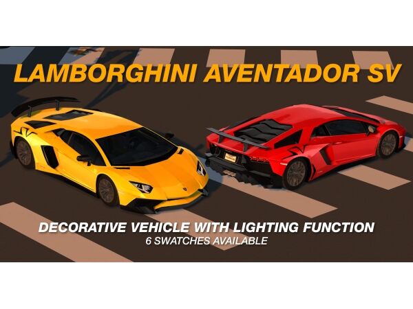 2016 Lamborghini Aventador SV - TylerW Cars 1 2016 Lamborghini Aventador SV – TylerW Cars Sims 4 CC
