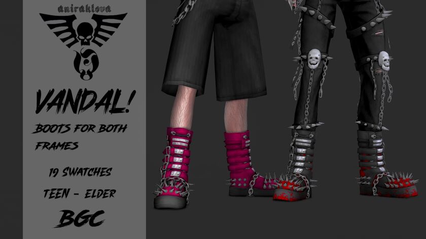 V A N D A L Boots Release! 1 V A N D A L Boots Release! Sims 4 CC