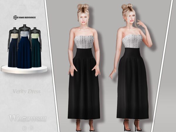 Stunning Verity Dress by Wazowski 1 Stunning Verity Dress by Wazowski Sims 4 CC