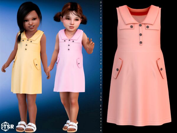 Vespera - Stylish Sleeveless Dress 1 Vespera – Stylish Sleeveless Dress Sims 4 CC