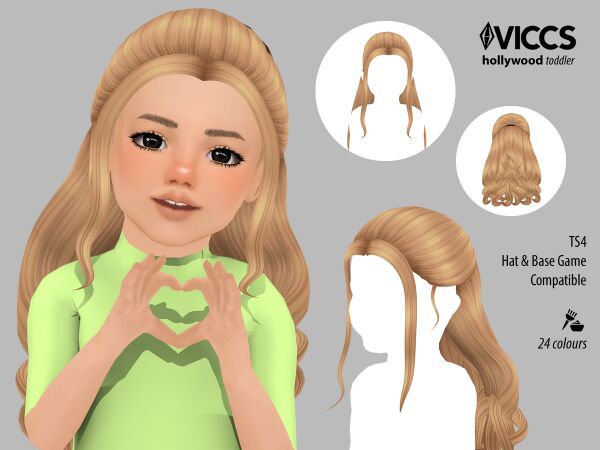 Viccs Barbie Hair (Toddler Version) Mesh by Daylifesims 2 sims 4 cc viccs barbie hair toddler version mesh by daylifesims 3