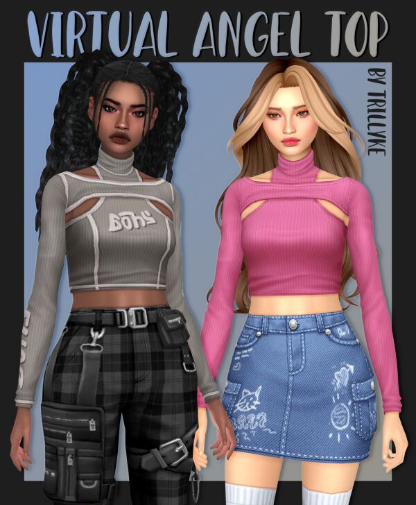Virtual Angel Top 1 Virtual Angel Top Sims 4 CC