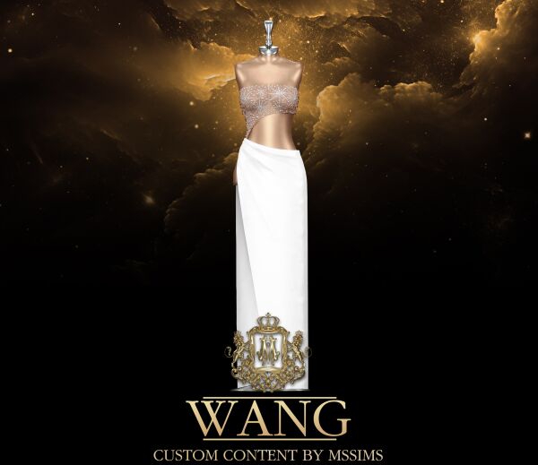 Wang Gown by Mssims4 1 Wang Gown by Mssims4 Sims 4 CC