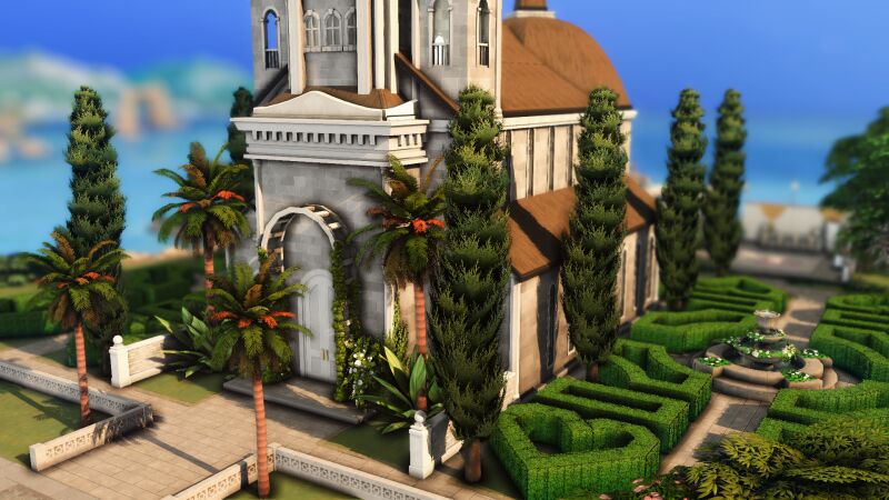 Stunning Wedding Chapel Design 7 sims 4 cc wedding chapel by plumbobkingdom 2