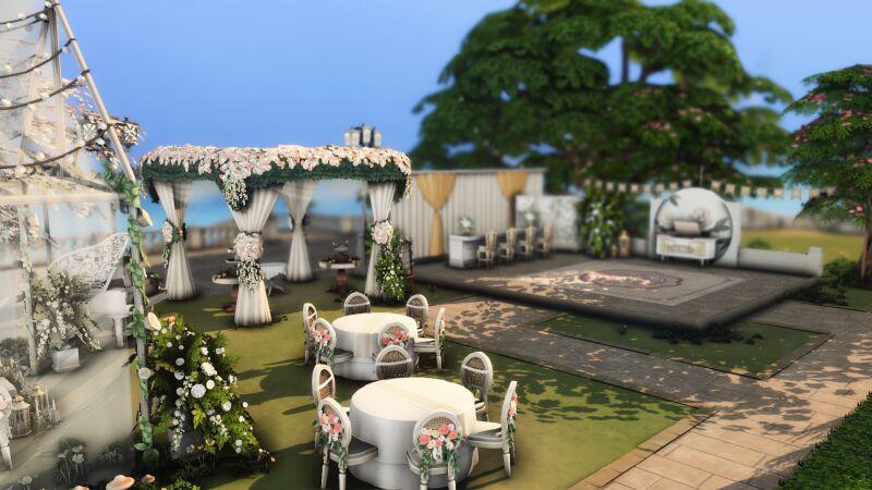 Stunning Wedding Chapel Design 5 sims 4 cc wedding chapel by plumbobkingdom 4