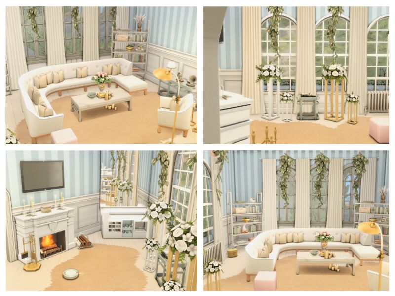 White Mirage | Home 8 sims 4 cc white mirage home 4