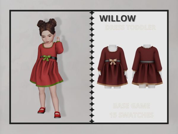 Adorable Toddler Dress - Willow 1 Adorable Toddler Dress – Willow Sims 4 CC