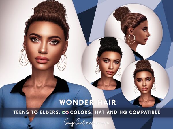 Wonder Hair 1 Wonder Hair Sims 4 CC
