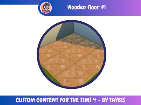 Stylish Wooden Floor by Taybis 1 Stylish Wooden Floor by Taybis Sims 4 CC