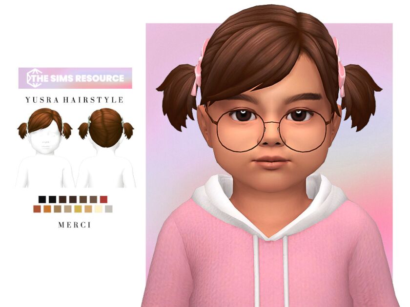 Yusra Hairstyle for Toddler 1 Yusra Hairstyle for Toddler Sims 4 CC