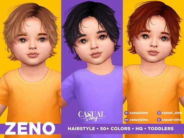 Stylish Zeno Hairstyle for Toddlers 1 Stylish Zeno Hairstyle for Toddlers Sims 4 CC