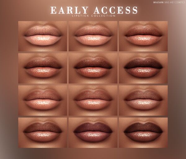 Aefentid Lipstick Collection by BoatAom Sims 4 CC