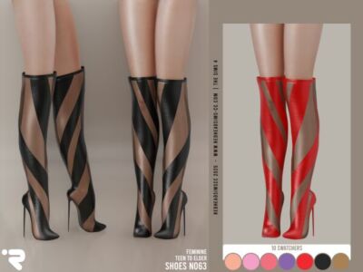 Stylish AF Shoes N063 – New Mesh! Sims 4 CC