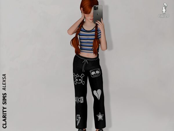 Alexsa – Child Jeans Pants Sims 4 CC