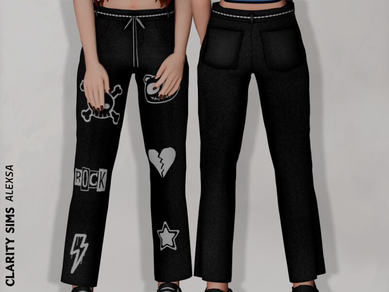 sims 4 cc alexsa jeans pants child 4