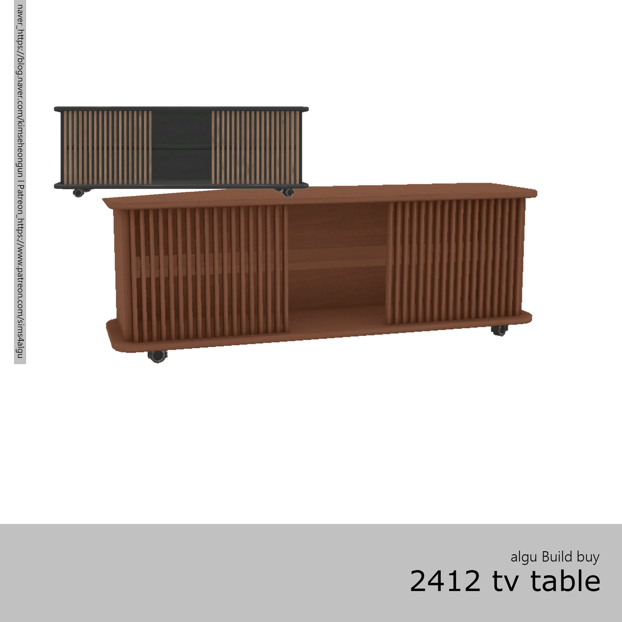 Stylish 2412 TV Table for Your Living Room Sims 4 CC