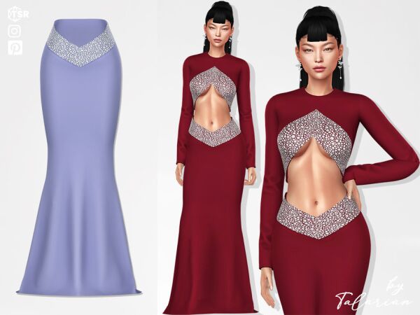 Alicia Long Skirt By Talarian 1 Alicia Long Skirt By Talarian Sims 4 CC