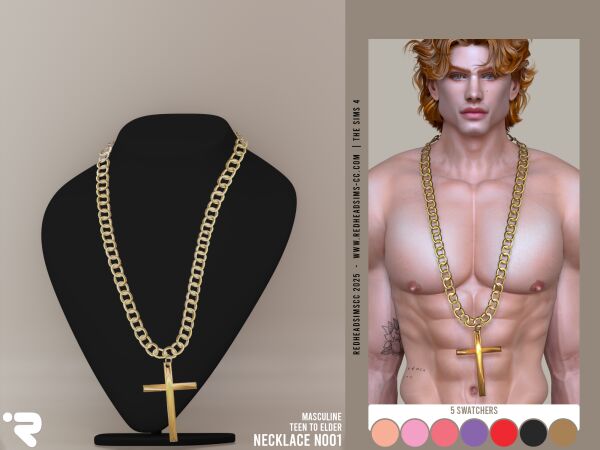 Stylish AM Necklace N001 Sims 4 CC