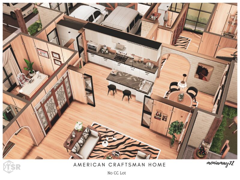 sims 4 cc american craftsman home 4