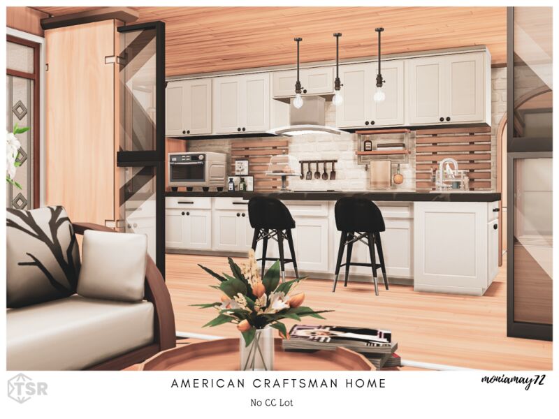 sims 4 cc american craftsman home 5