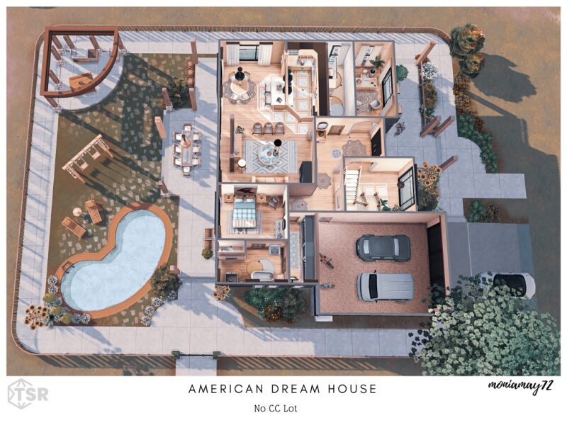 American Dream House 7 sims 4 cc american dream house 3