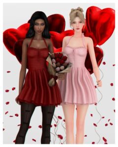 💖 Amour Bustier Dress 💖 Sims 4 CC