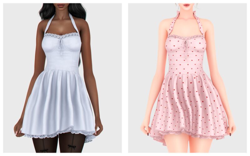 💖 Amour Bustier Dress 💖 2 sims 4 cc amour bustier dress by backtrackcc 2