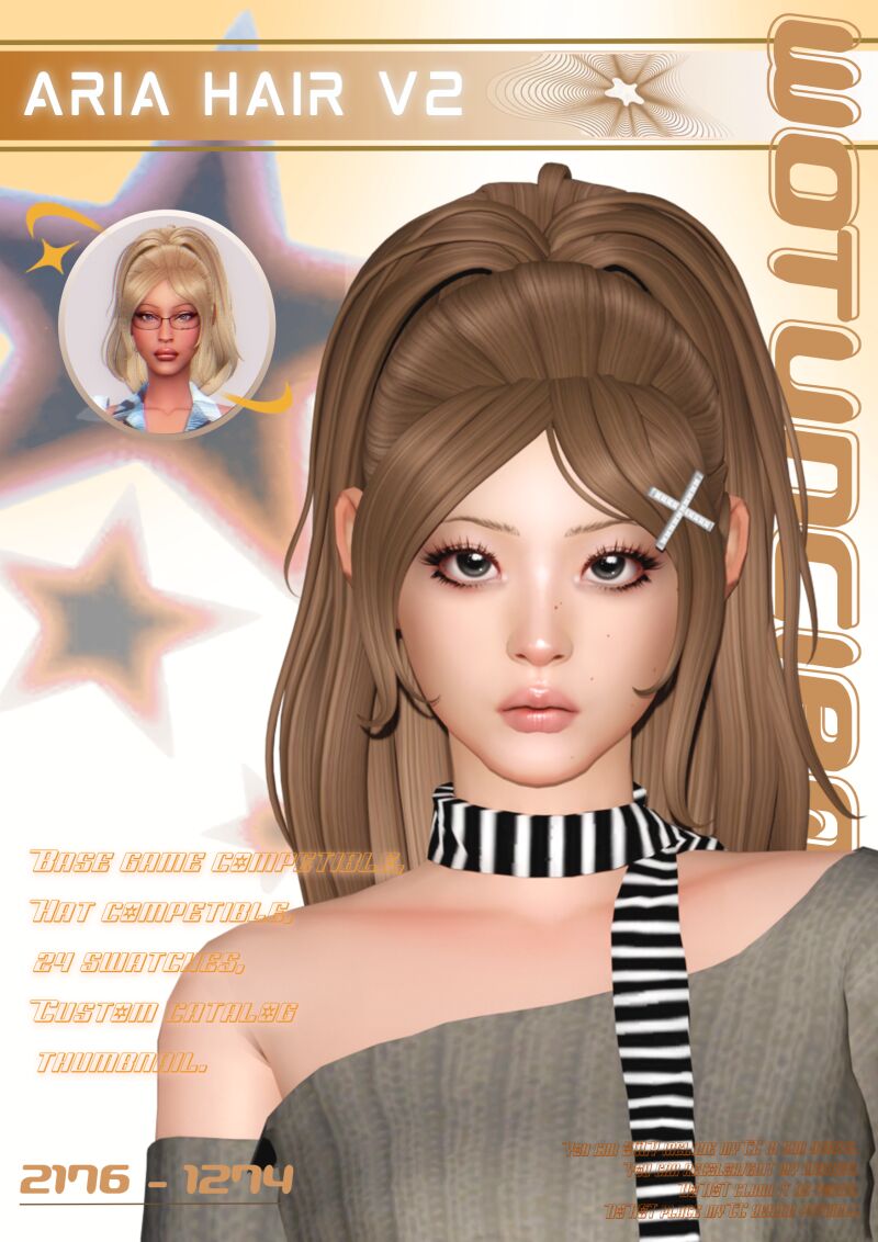 Stunning Aria Hair Collection 2 sims 4 cc aria hair by wotunciba 2